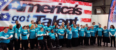 America's Got Talent Joyful Noise warms up